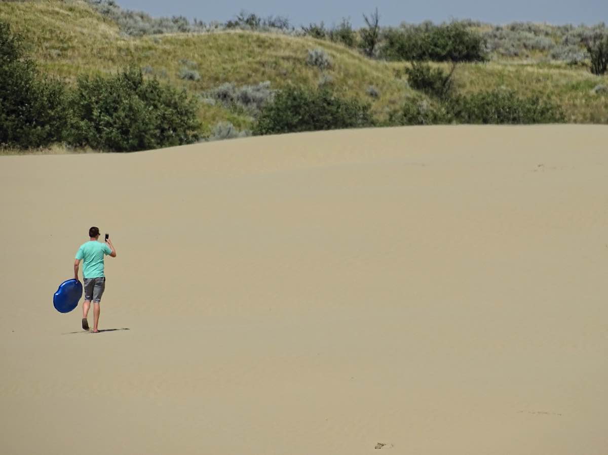 Sandhills, Saskatchewan, Canada - Tobogganing