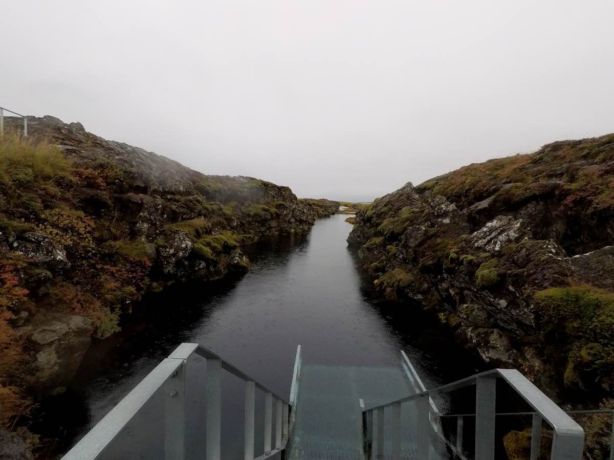 The entrance at Silfra; The entrance