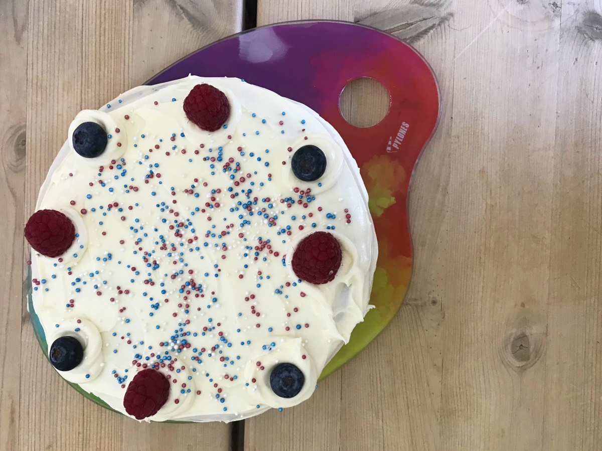 17 mai - Red white and blue cake