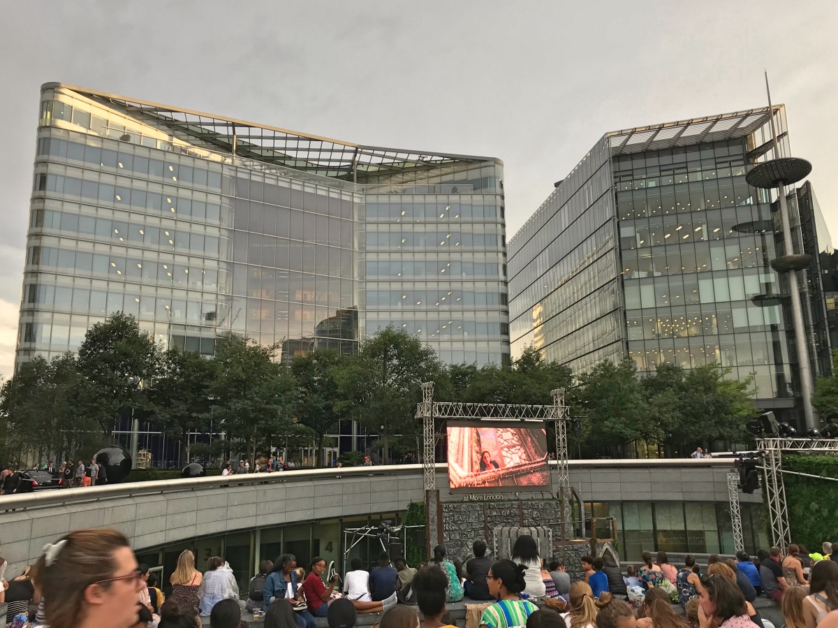 London . Outdoor cinema