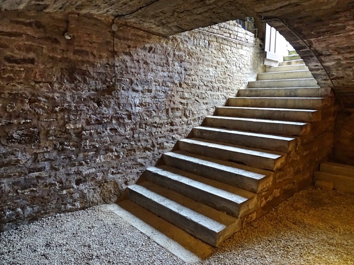 Auxey - Cellar staircase