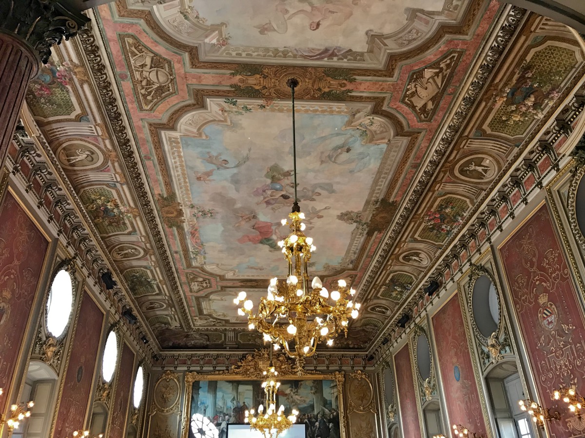 Burgundy - City hall ceiling